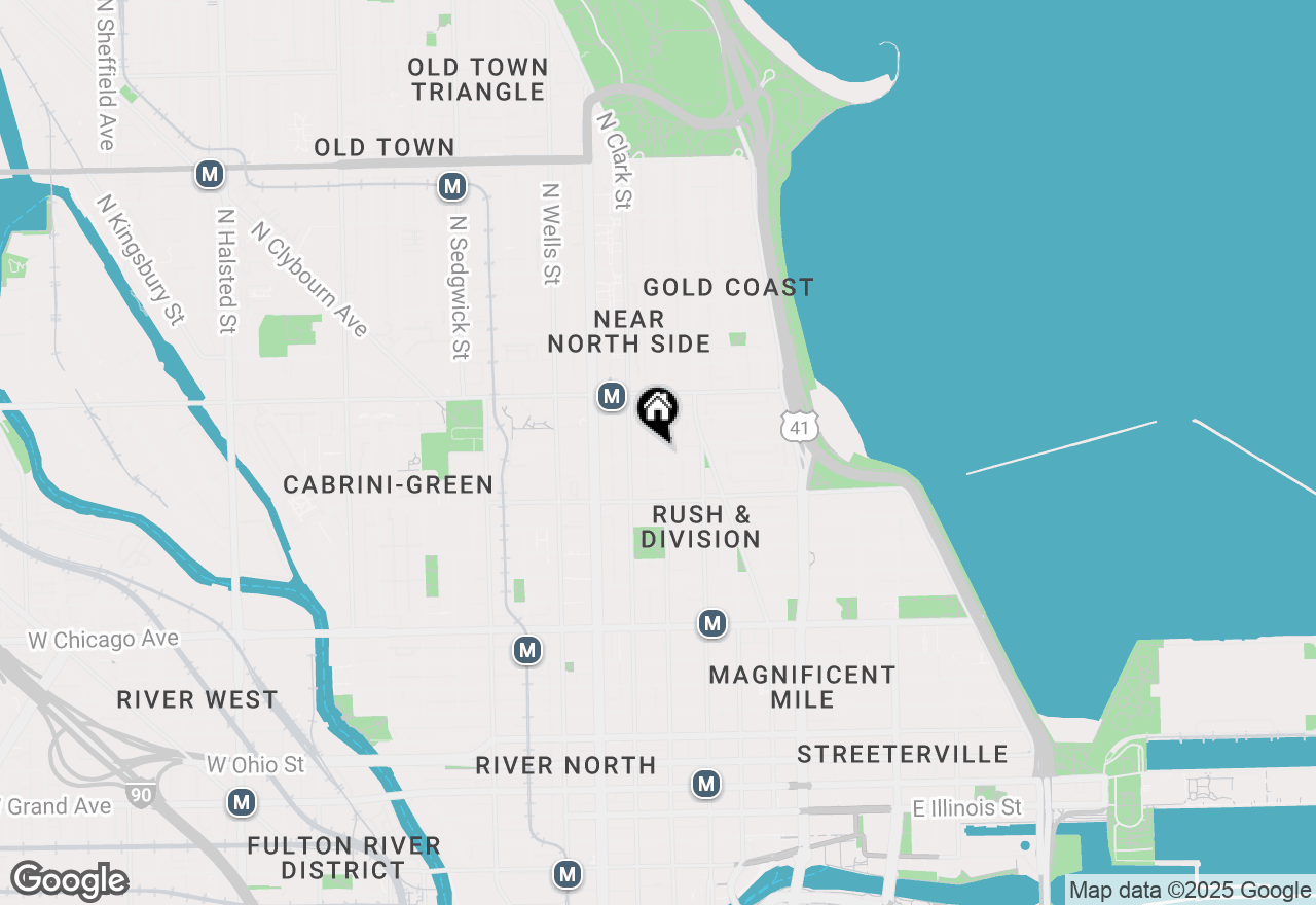 Map of 1100 N Dearborn Street #1210, Chicago, IL 60610