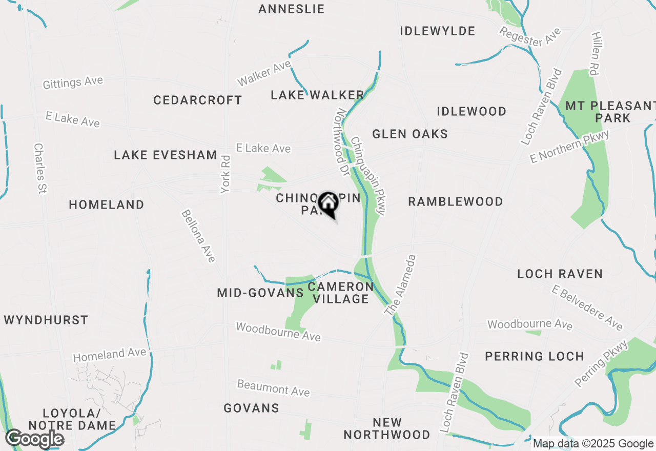 Map of 904 Evesham Avenue, Baltimore, MD 21212