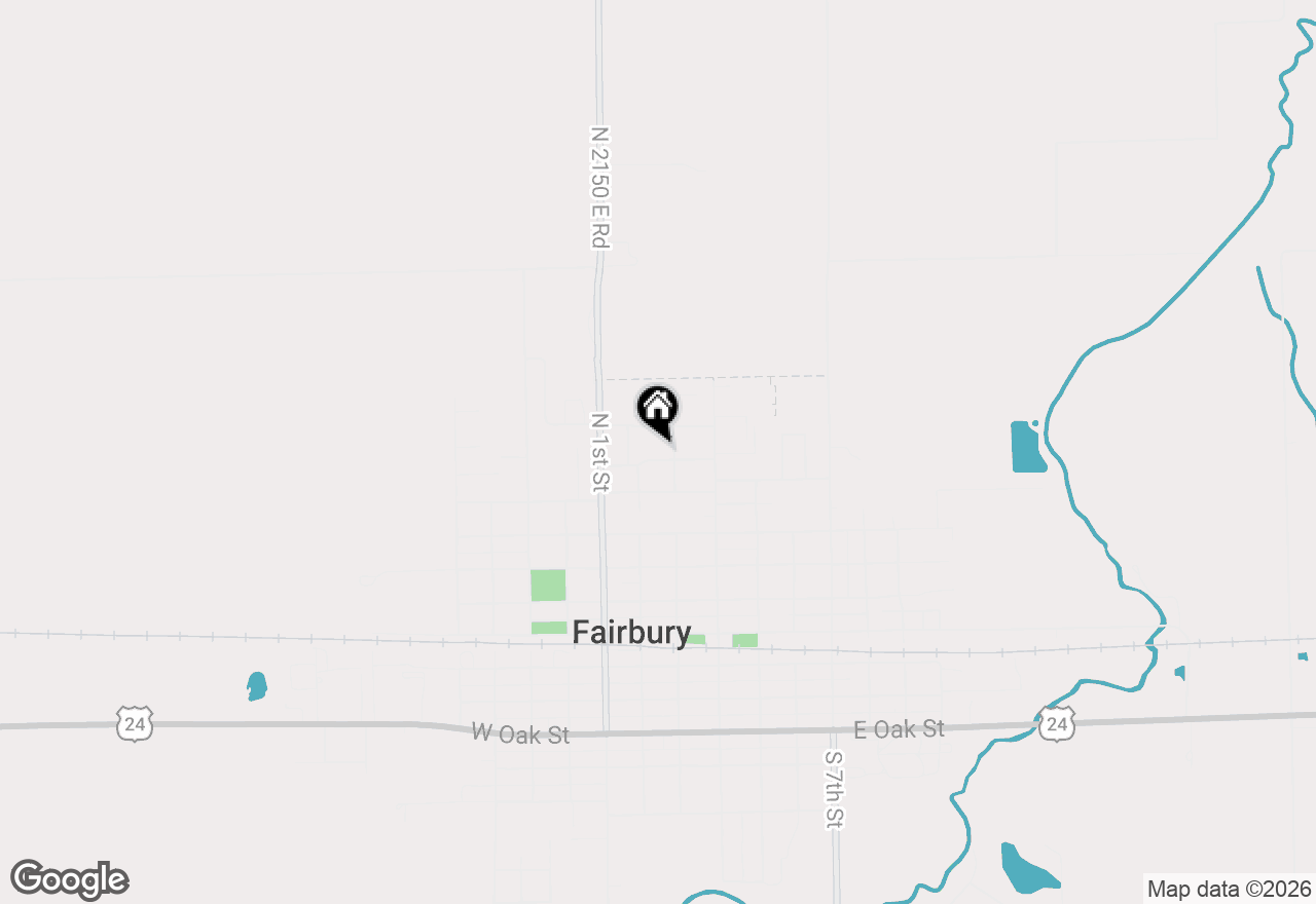 Map of 106 W Willow Street, Fairbury, IL 61739
