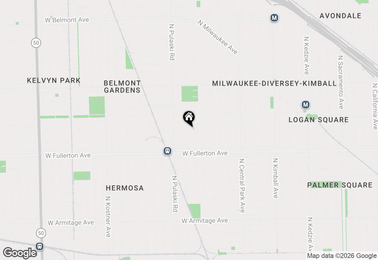 Map of 2522 N Springfield Avenue, Chicago, IL 60647