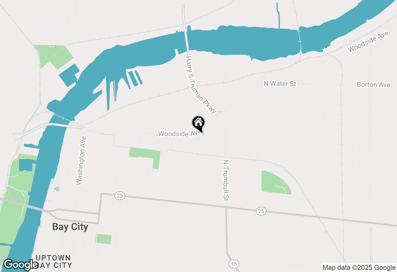 Map of 1704 Woodside, Bay City, MI 48708