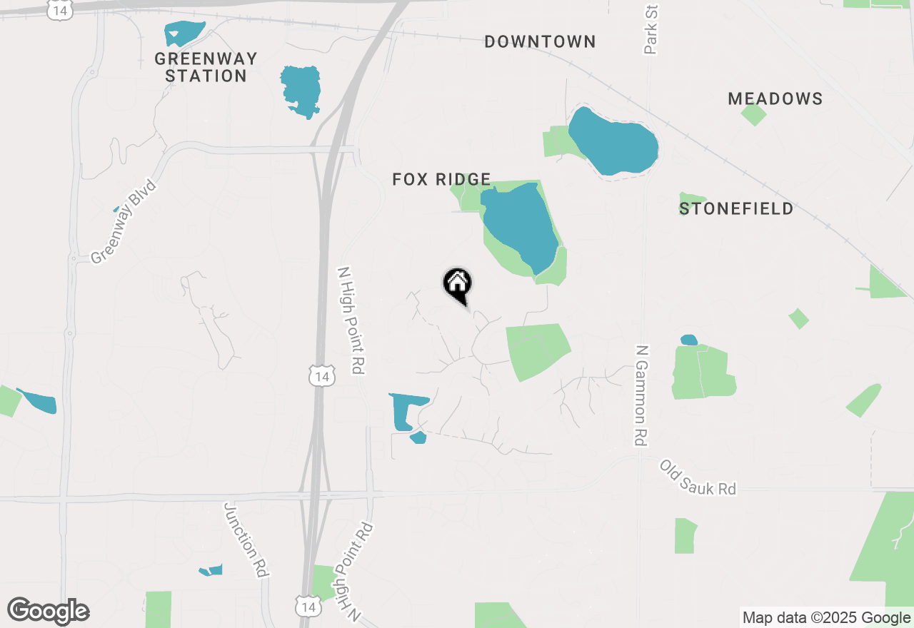 Map of 1 E Newhaven Circle, Madison, WI 53717