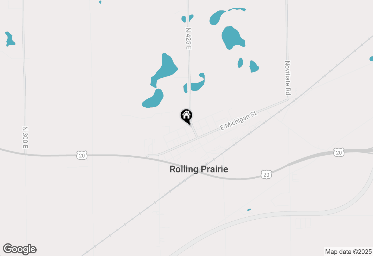 Map of 109 N Depot Street, Rolling Prairie, IN 46371