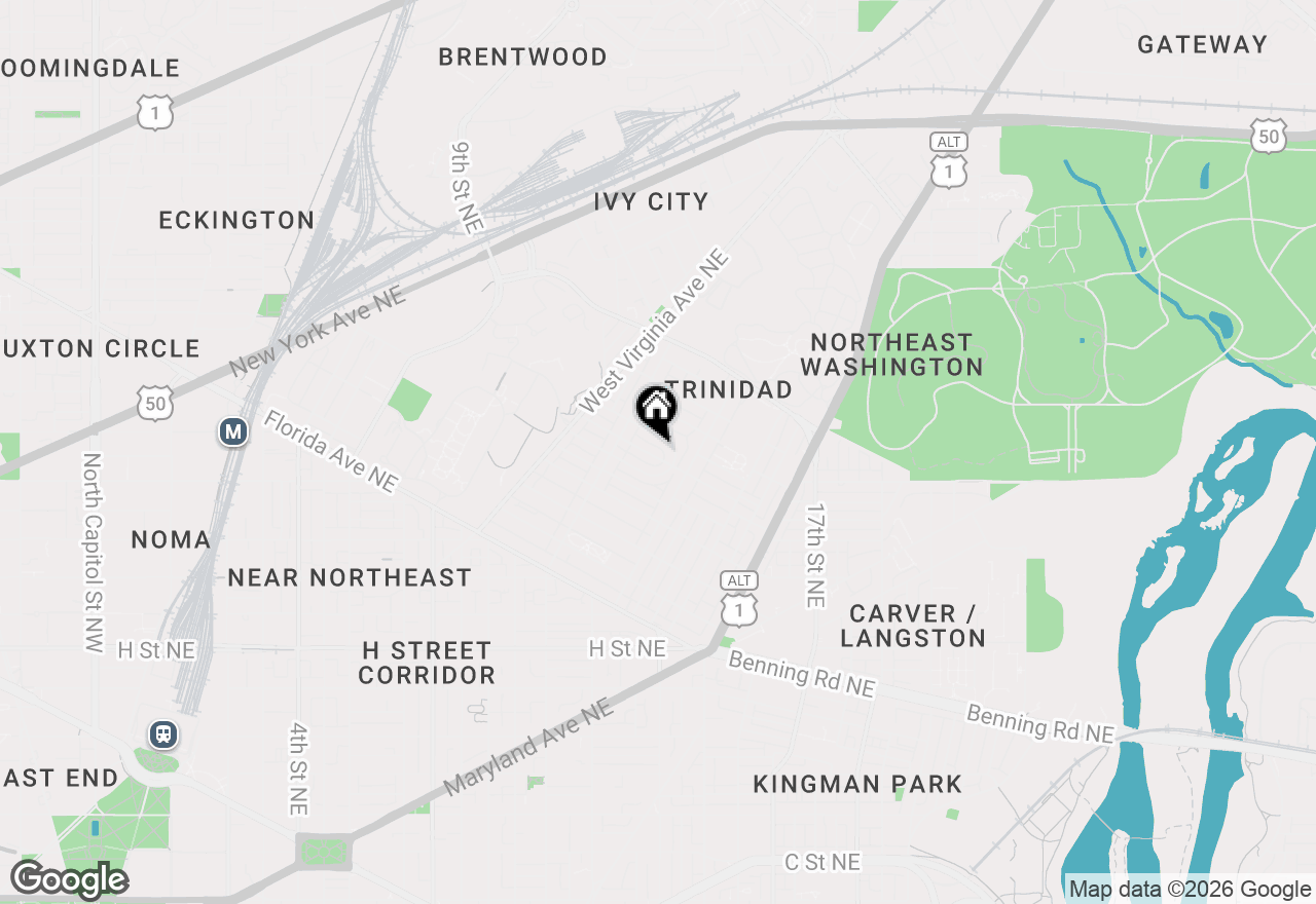 Map of 1246 Queen Street Ne #2, Washington, DC 20002