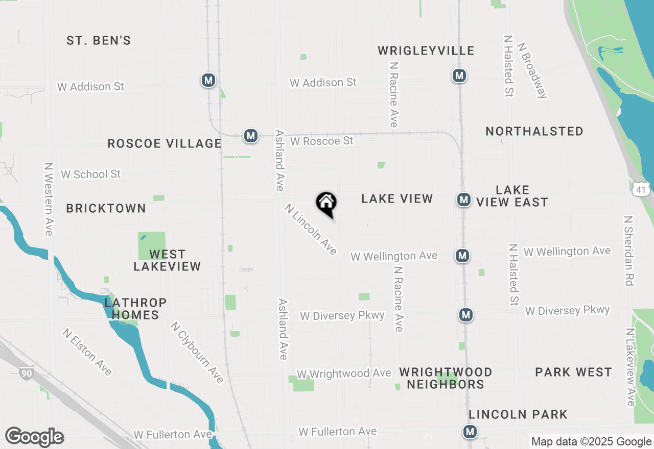 Map of 1424 W Barry Avenue, Chicago, IL 60657