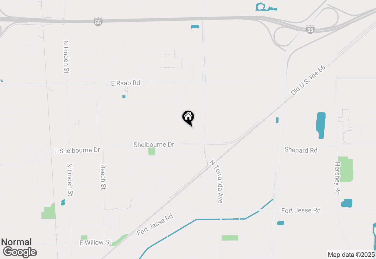 Map of 1314 Shannon Drive, Normal, IL 61761