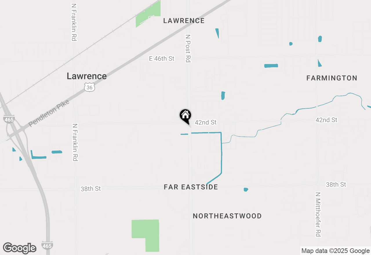 Map of 8925 E 42nd Street, Indianapolis, IN 46226