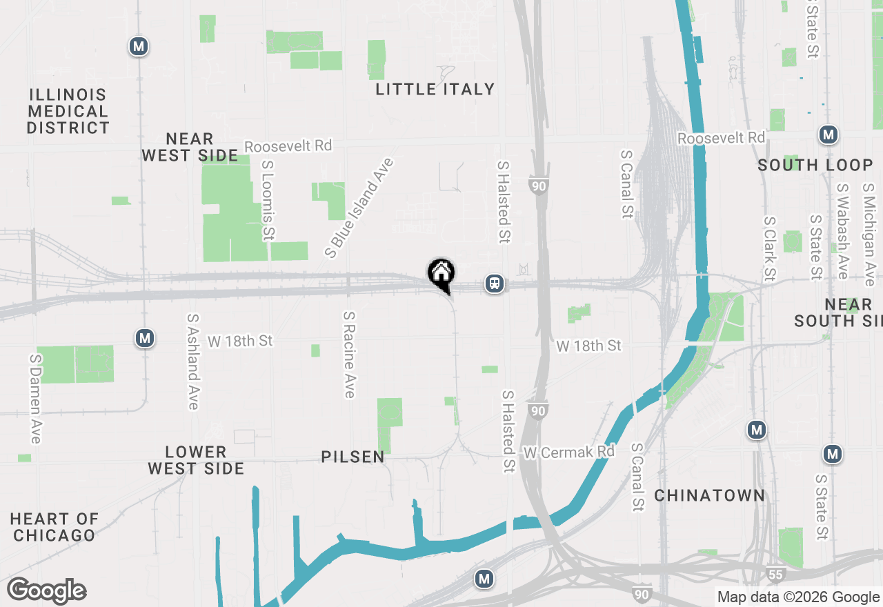 Map of 1601 S Morgan Street, Chicago, IL 60608