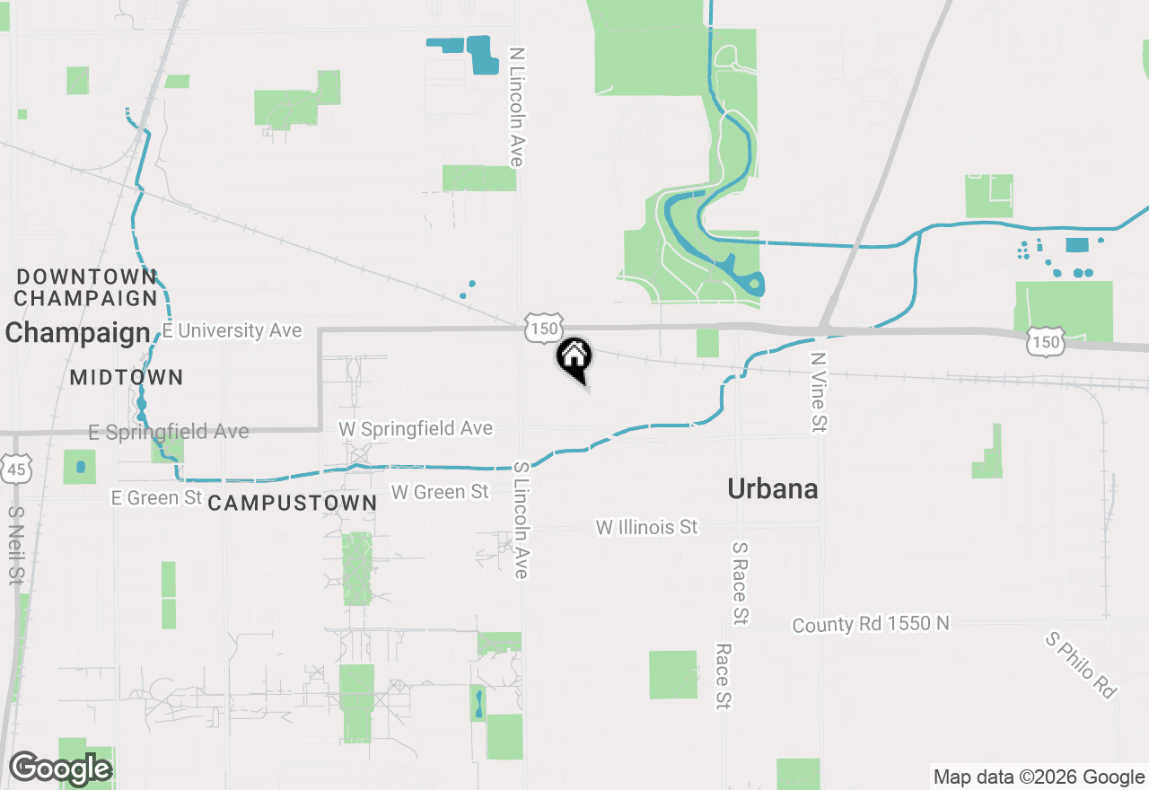 Map of 707 W Main Street, Urbana, IL 61801