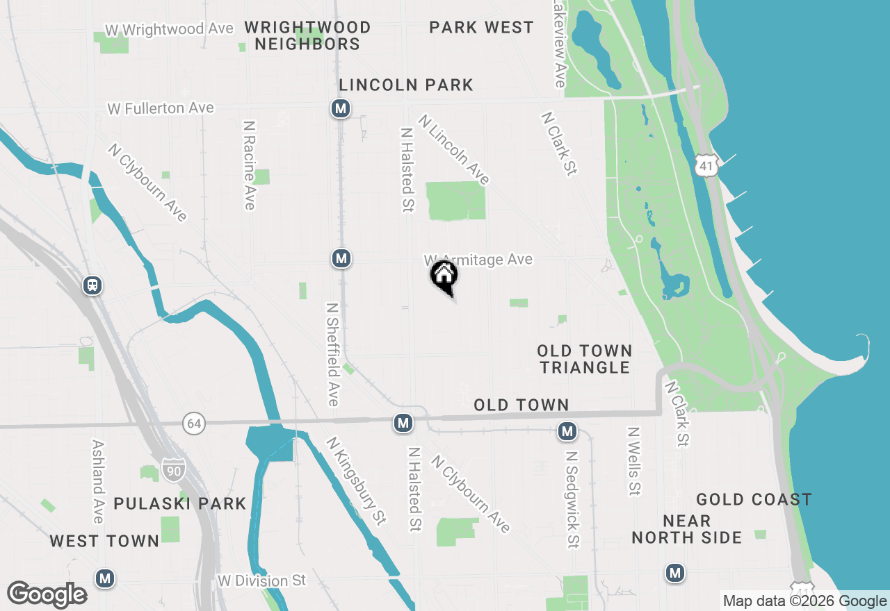 Map of 1902 N Orchard Street, Chicago, IL 60614