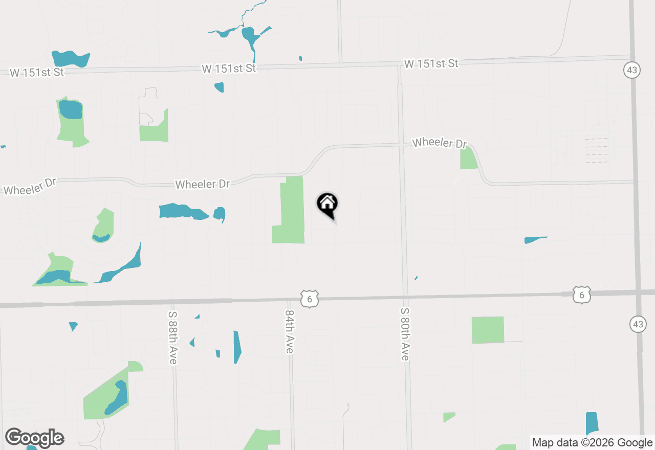 Map of 8146 Braeburn Lane, Orland Park, IL 60462