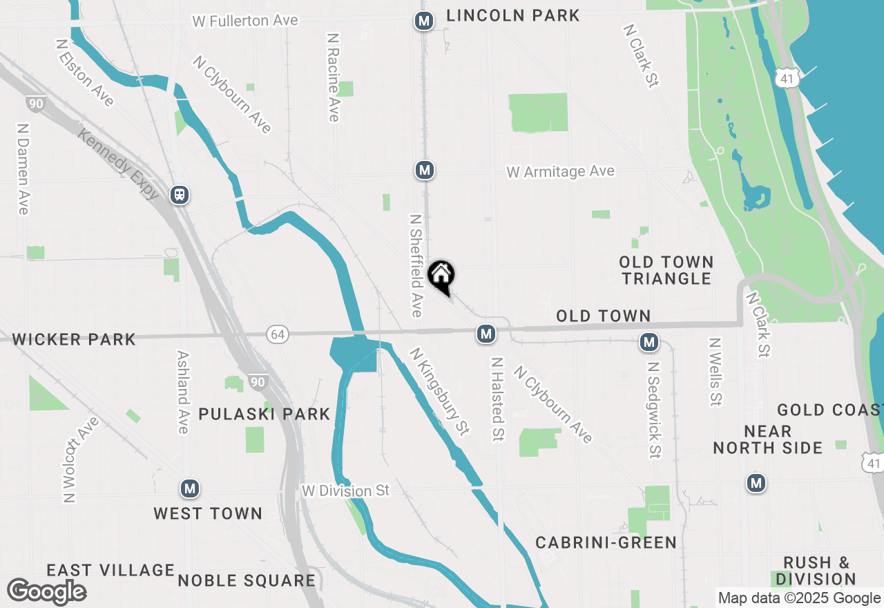 Map of 1718 N Clybourn Avenue #1, Chicago, IL 60614