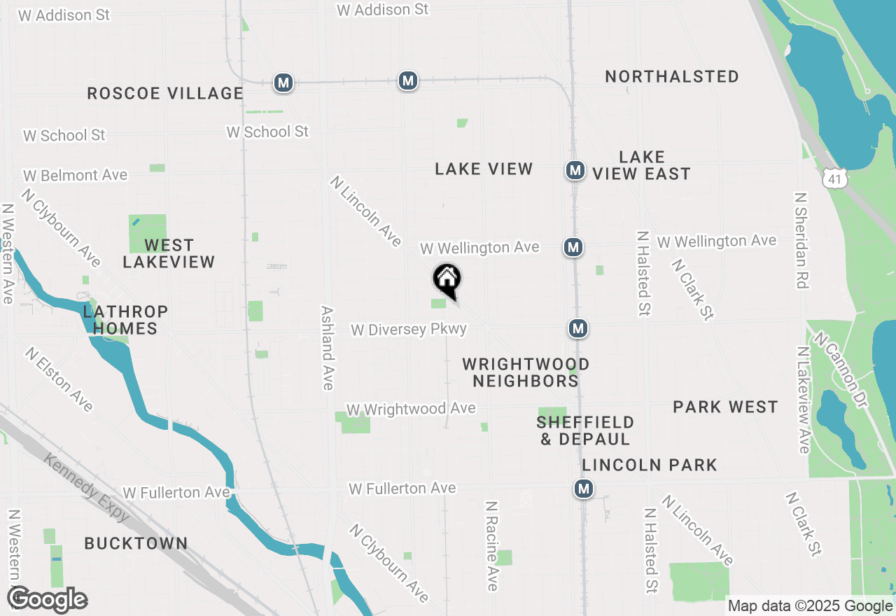 Map of 2850 N Lakewood Avenue #H, Chicago, IL 60657
