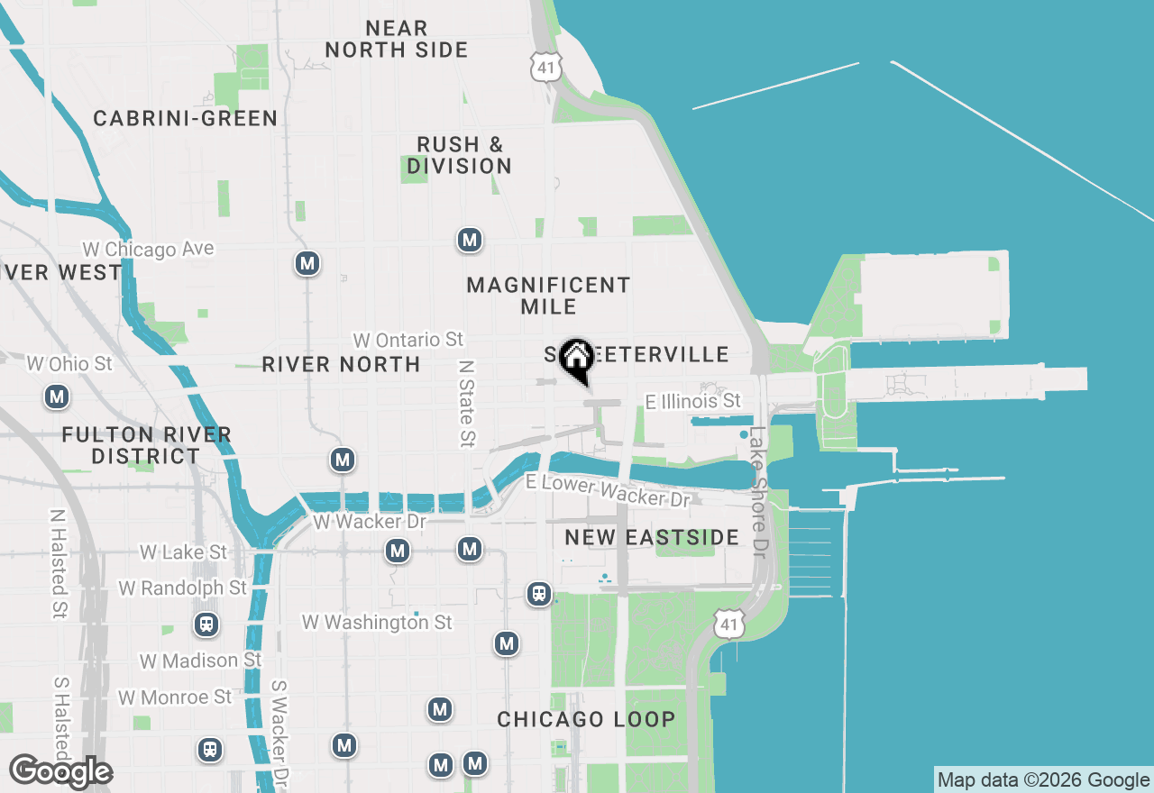 Map of 160 E Illinois Street #1002, Chicago, IL 60611