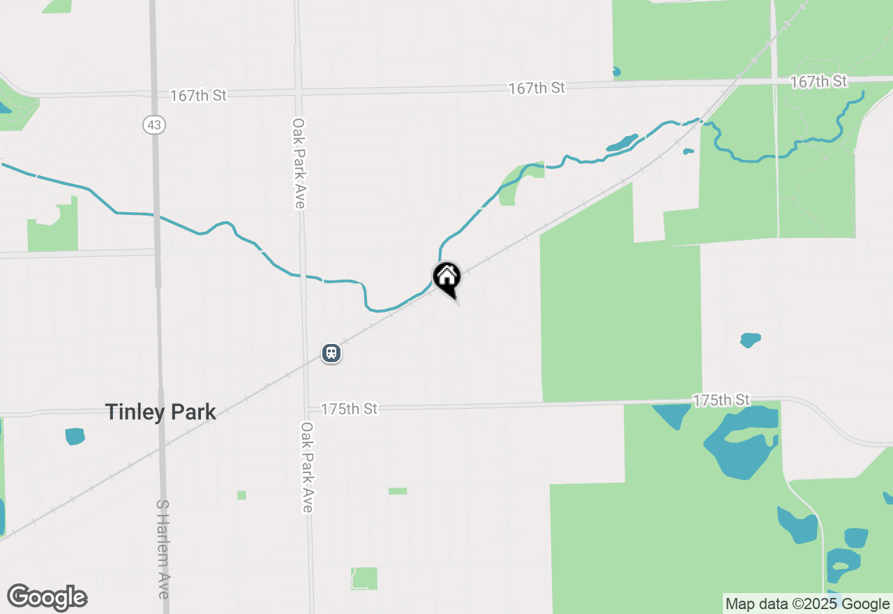 Map of 6419 Oak Forest Avenue #1N, Tinley Park, IL 60477