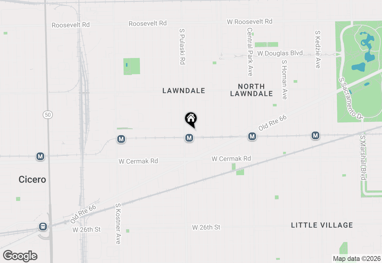 Map of 1912 S Harding Avenue, Chicago, IL 60623