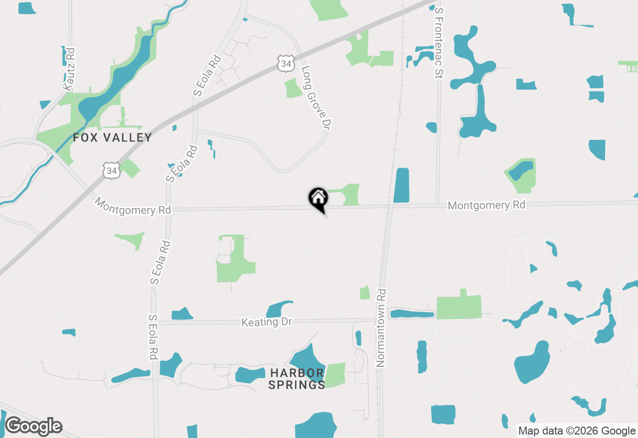 Map of (Address confidential), Aurora, Illinois 60504