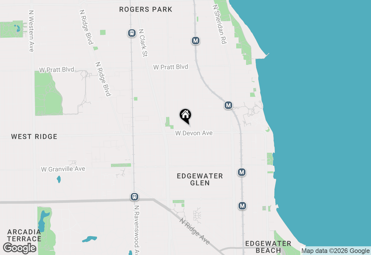 Map of 6421 N Greenview Avenue #2W, Chicago, IL 60626