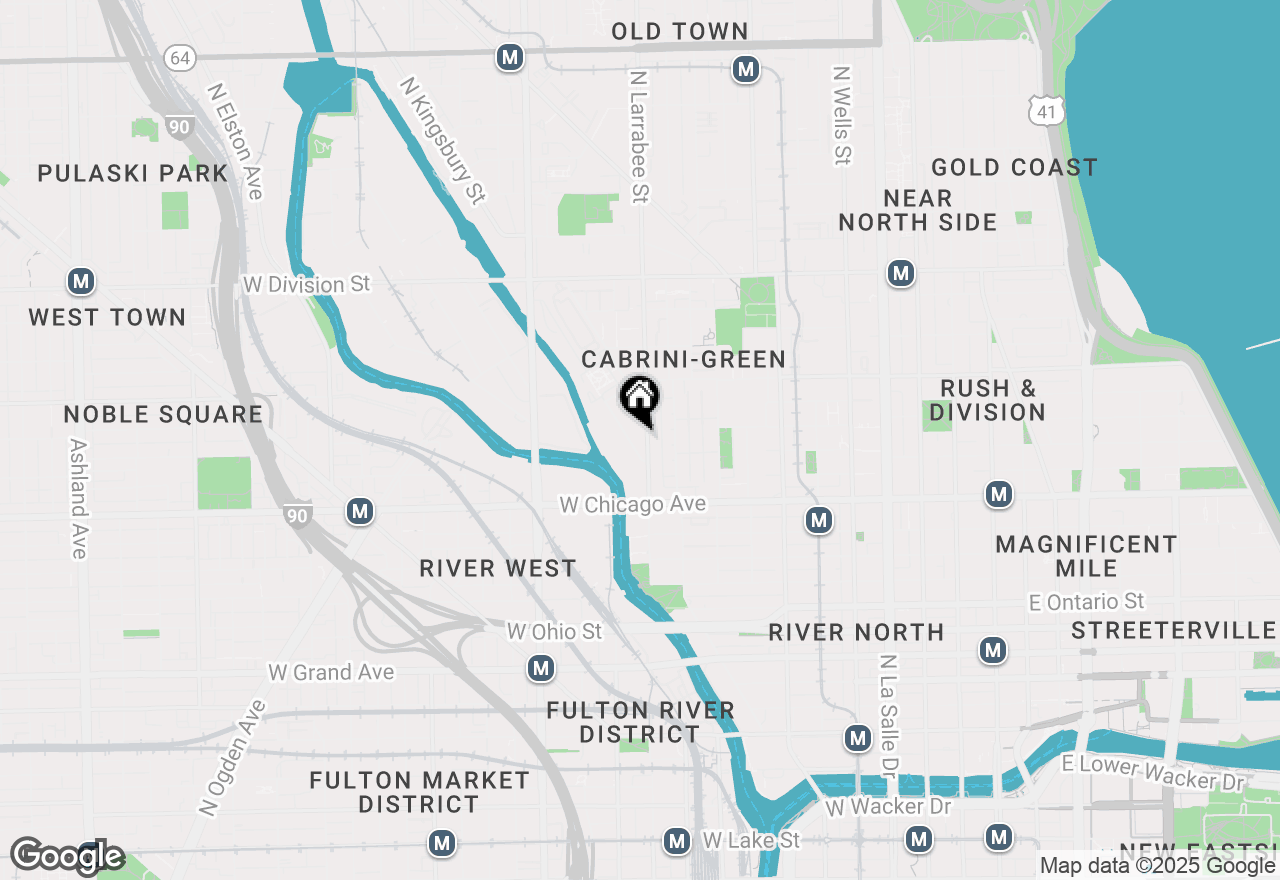 Map of 845 N Kingsbury Street #408, Chicago, IL 60610