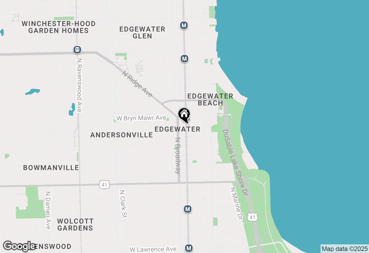 Map of 1122 W Catalpa Street #912, Chicago, IL 60640