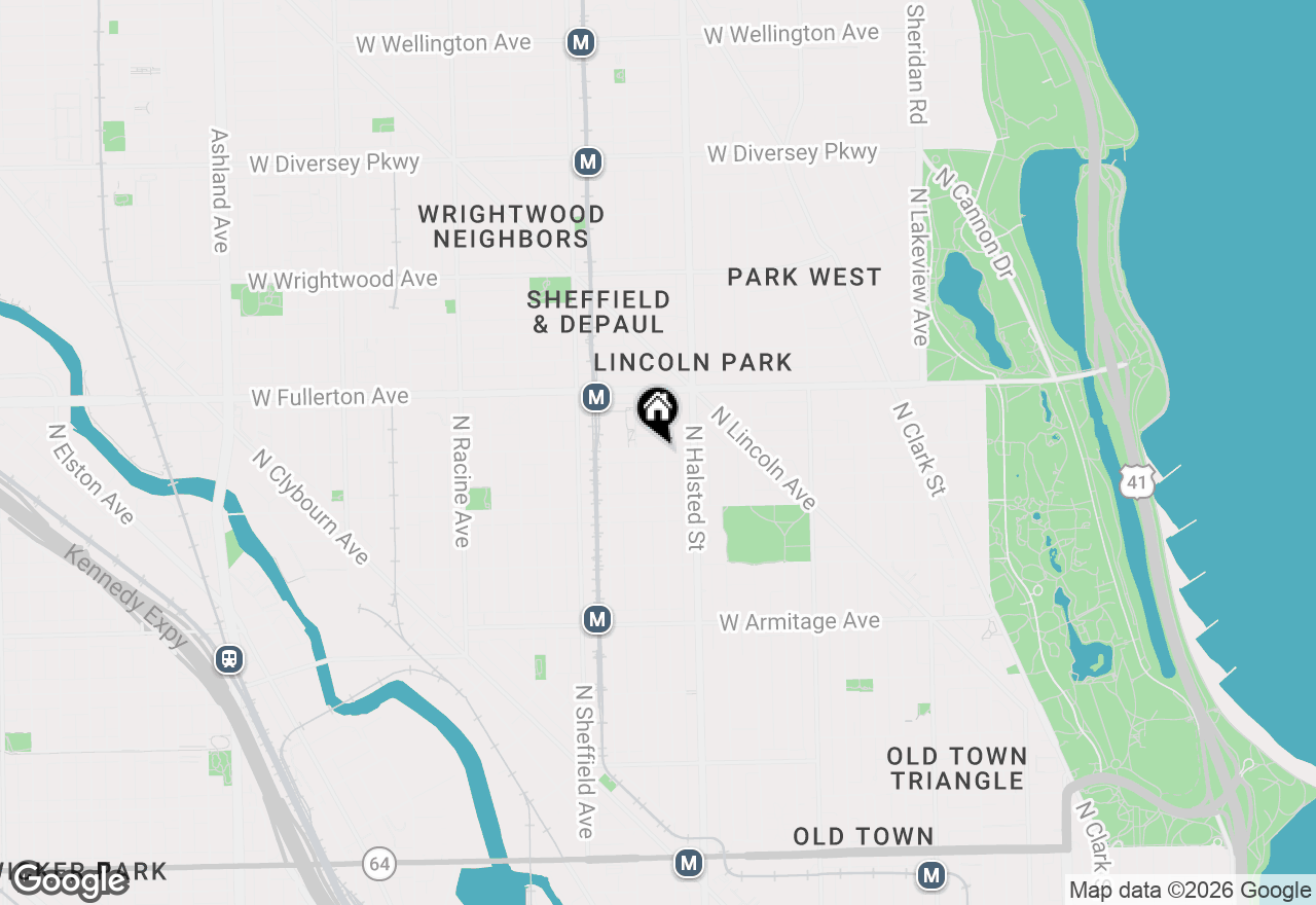 Map of 839 W Belden Avenue, Chicago, IL 60614