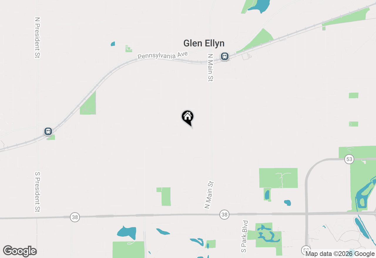 Map of 252 Sunset Avenue, Glen Ellyn, IL 60137