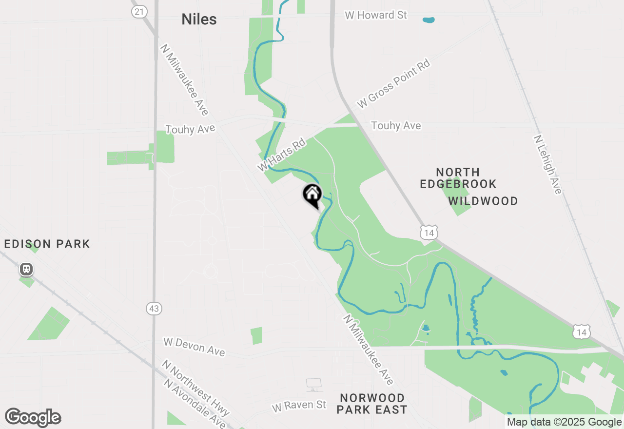 Map of 6807 N Milwaukee Avenue #411, Niles, IL 60714