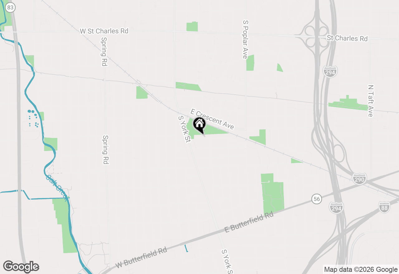 Map of 171 E Cayuga Avenue, Elmhurst, IL 60126