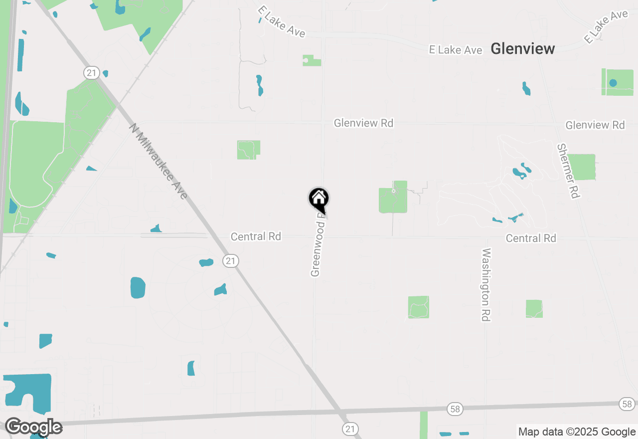 Map of 610 Greendale Road, Glenview, IL 60025