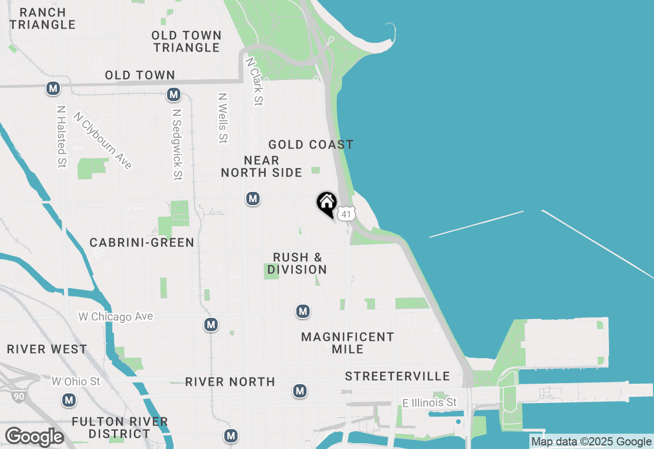 Map of 59 E Cedar Street #2A, Chicago, IL 60611