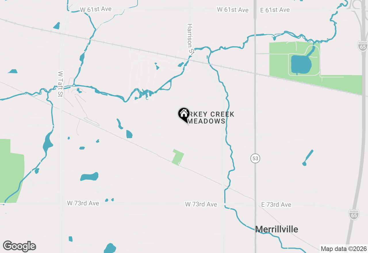 Map of 6833 Tyler Street, Merrillville, IN 46410