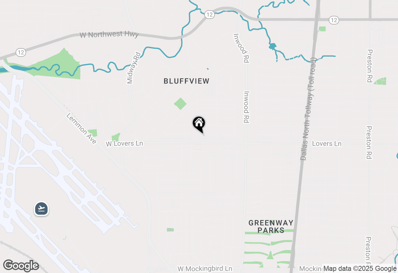 Map of 4800 W Amherst Avenue, Dallas, TX 75209