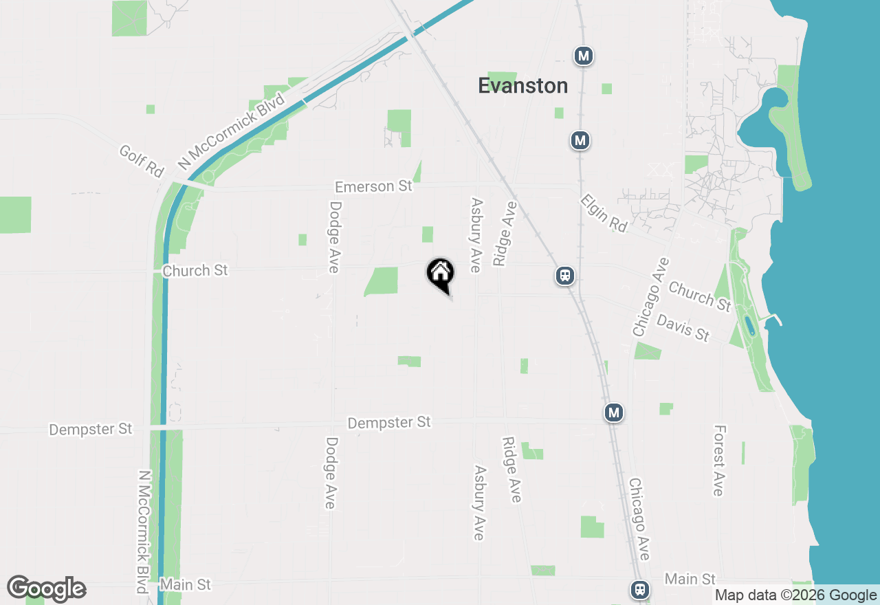 Map of 1578 Wesley Avenue, Evanston, IL 60201