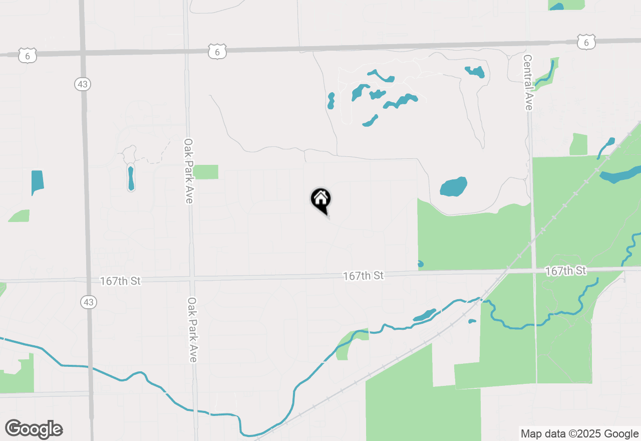 Map of 6341 Kimberly Drive, Tinley Park, IL 60477