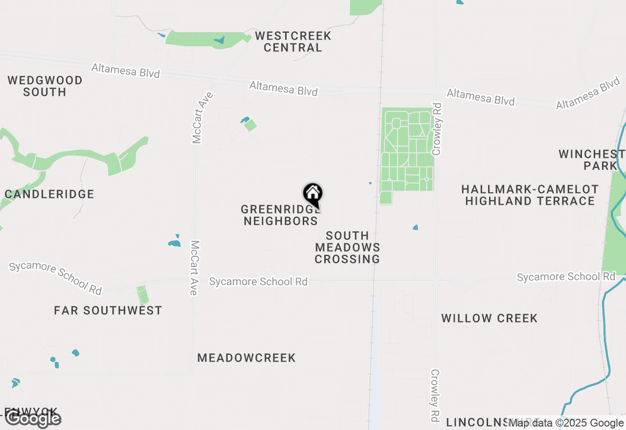 Map of 7109 S Meadow Drive E, Fort Worth, TX 76133