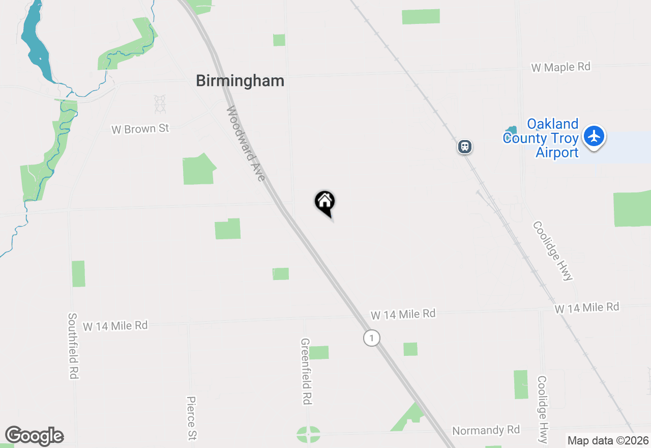 Map of 1363 Humphrey Avenue, Birmingham, MI 48009