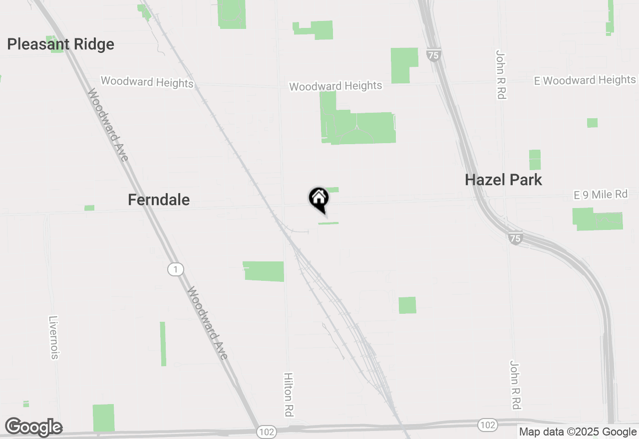 Map of 1106 E Troy Street, Ferndale, MI 48220