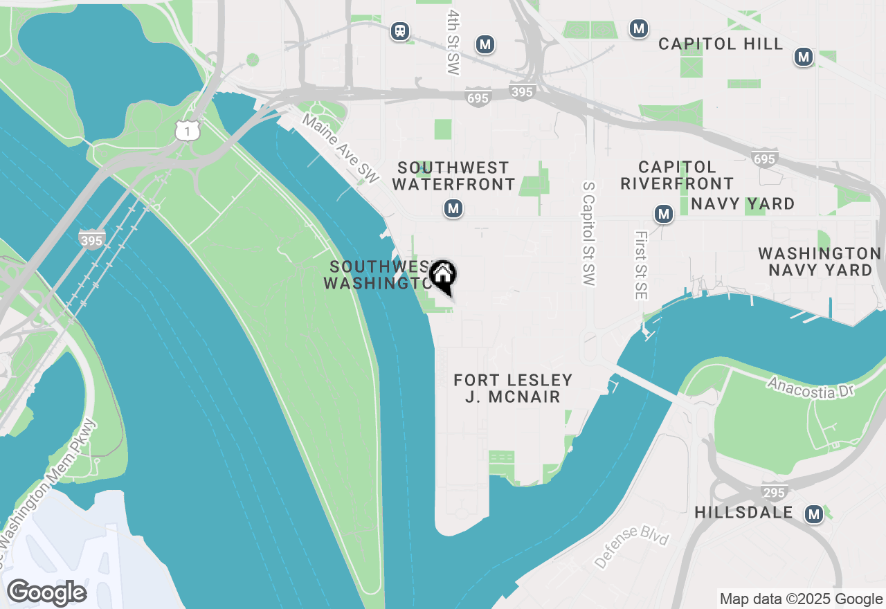 Map of 1435 4th Street Sw #B801, Washington, DC 20024