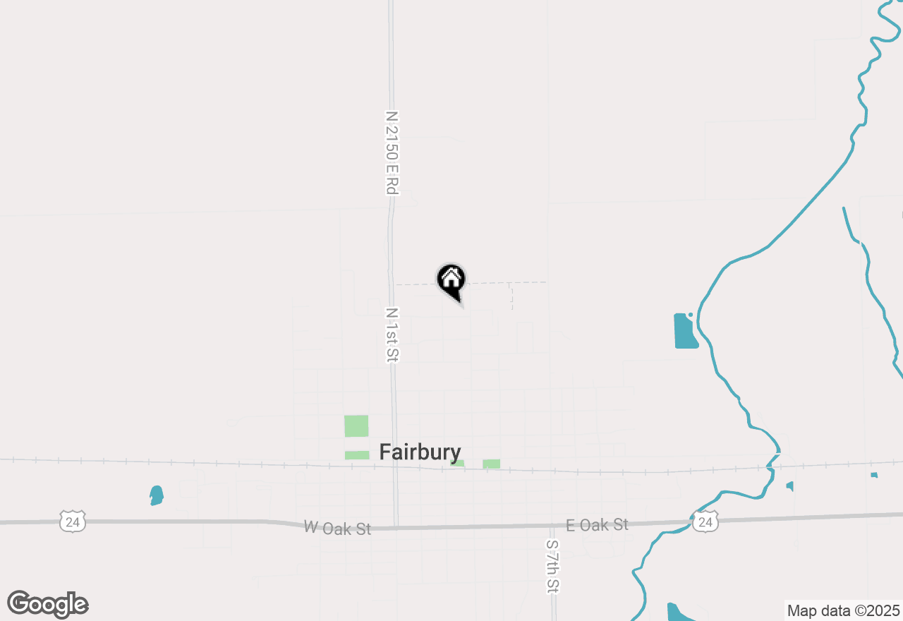 Map of 102 E Columbia Street, Fairbury, IL 61739