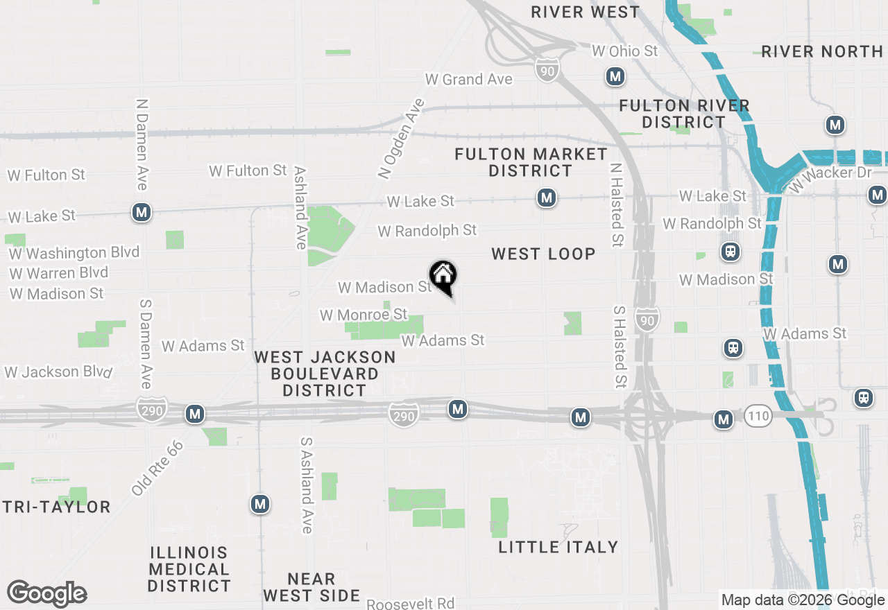 Map of 1228 W Monroe Street #504, Chicago, IL 60607