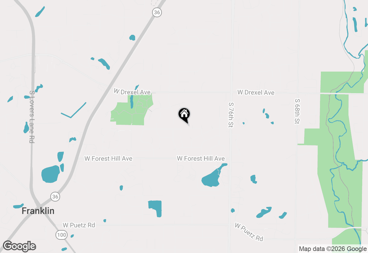 Map of 8044 W Beacon Hill Dr, Franklin, WI 53132