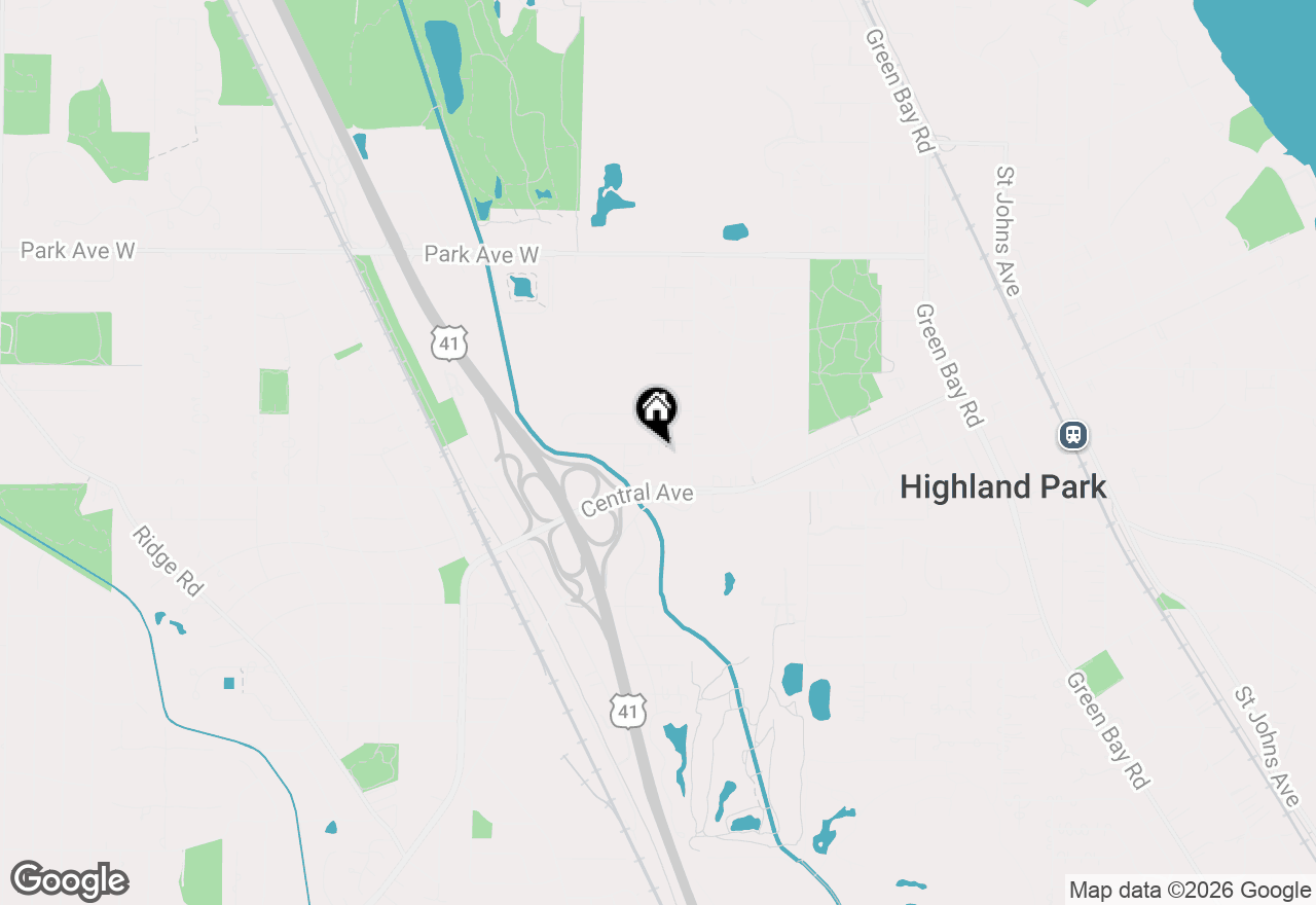 Map of 1180 Taylor Avenue, Highland Park, IL 60035
