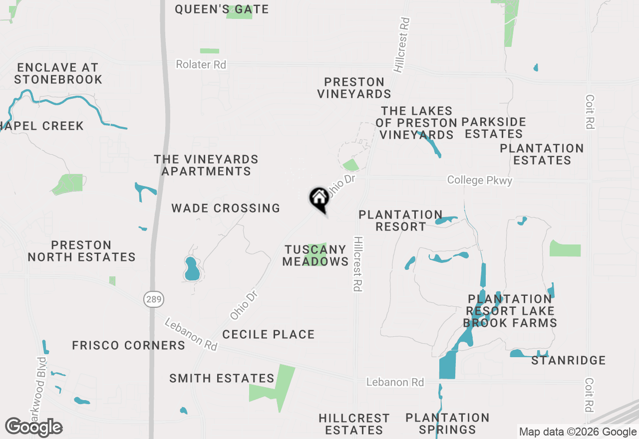 Map of 6043 Rivendell Drive, Frisco, TX 75035