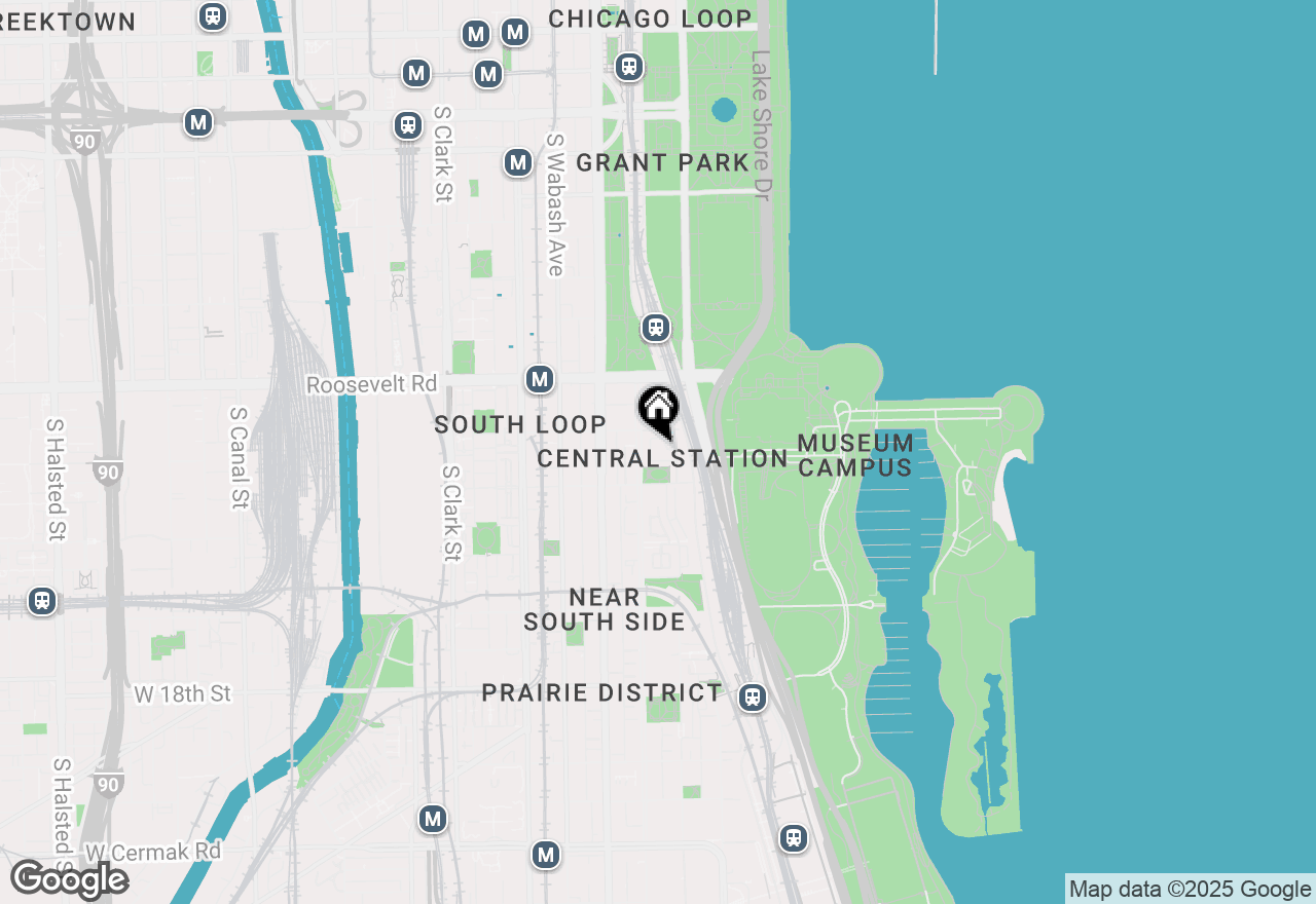 Map of 1322 S Prairie Avenue #1907, Chicago, IL 60605