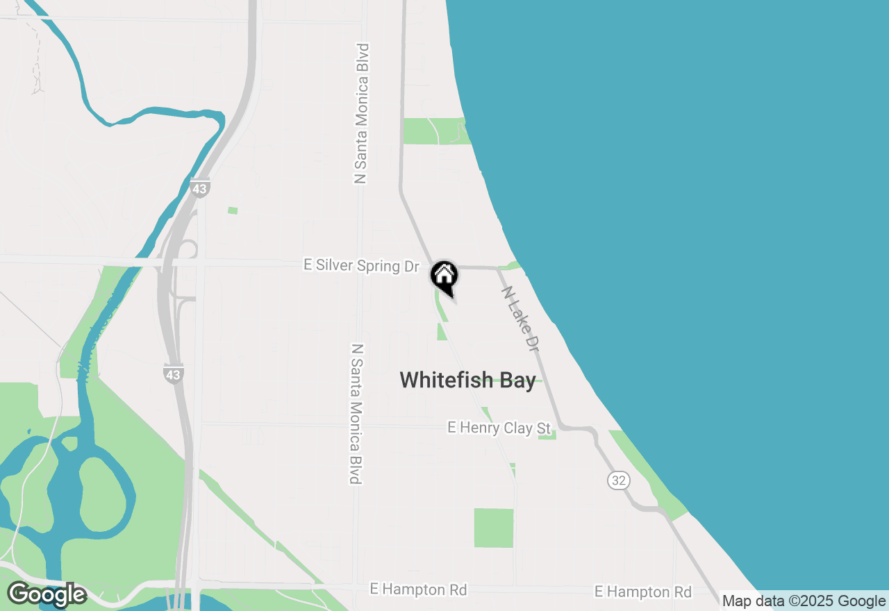 Map of 5489 N Danbury Rd, Whitefish Bay, WI 53217
