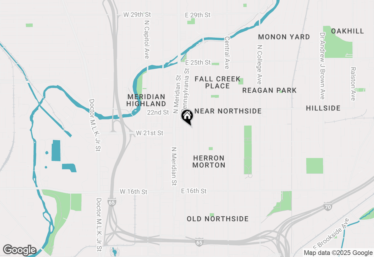 Map of 115 Charlotte Place, Indianapolis, IN 46202