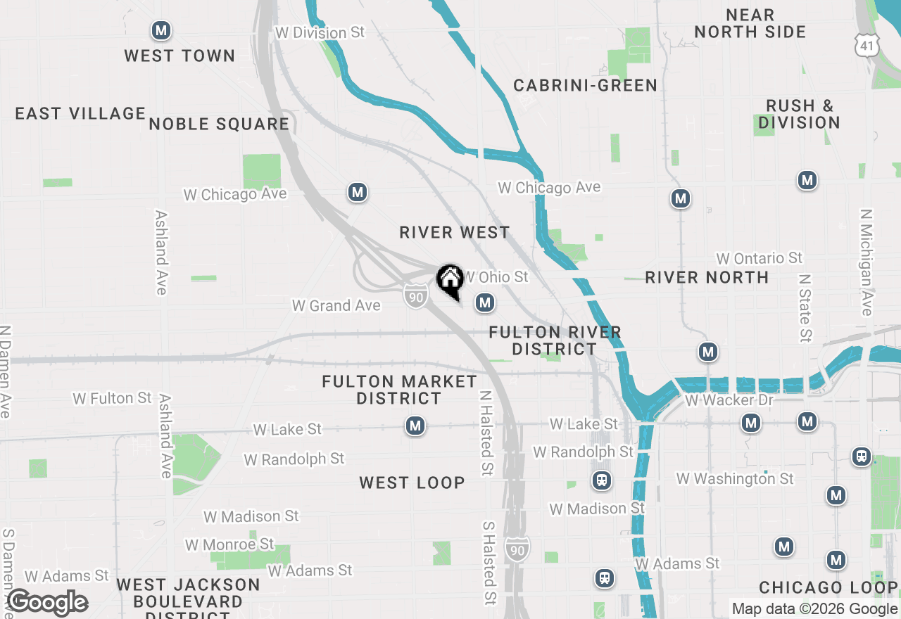 Map of 851 W Grand Avenue #102, Chicago, IL 60642