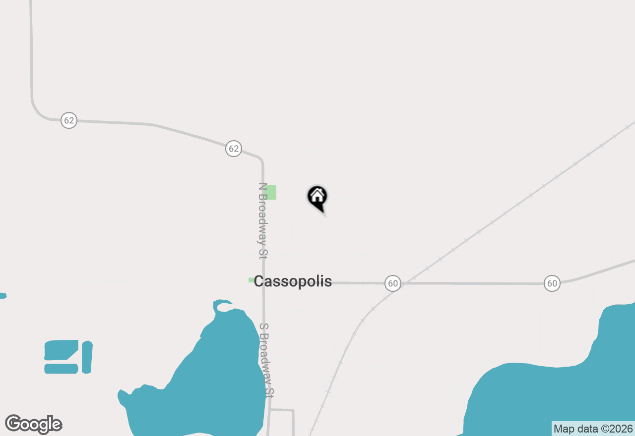Map of 302 N Fulton Street, Cassopolis, MI 49031