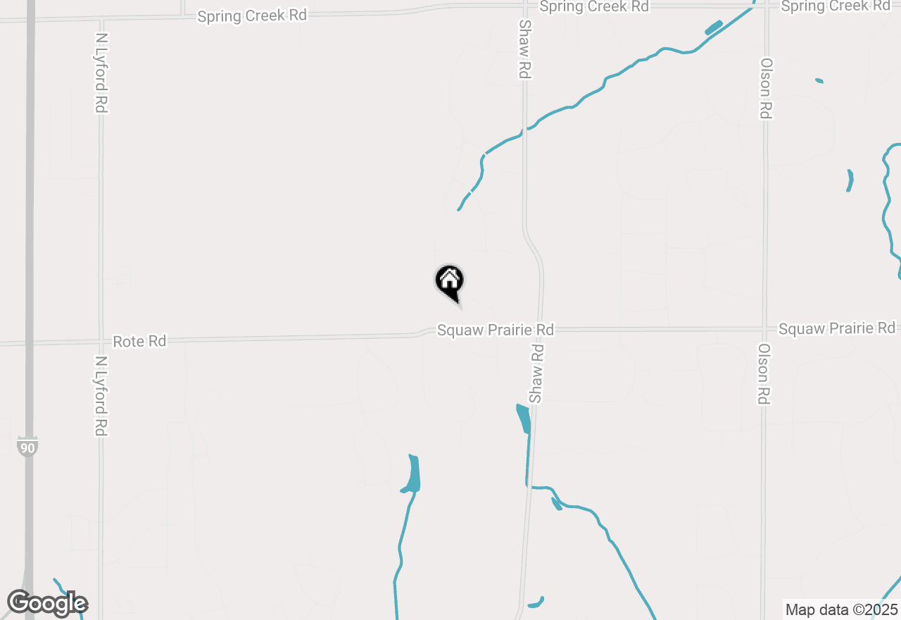 Map of 100 Squaw Prairie Rd, Belvidere, IL 61008