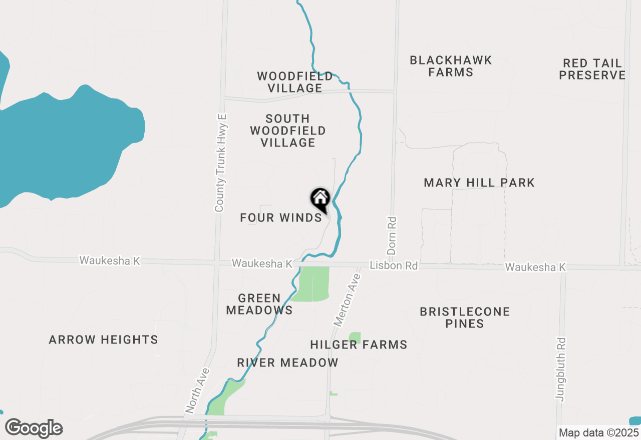 Map of 1156 Four Winds Way, Hartland, WI 53029